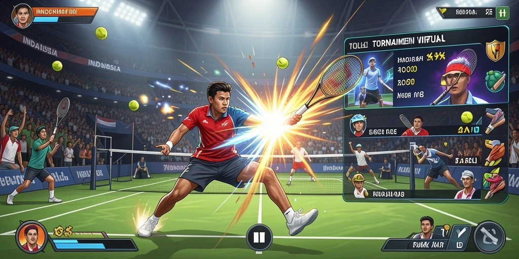 Screenshot menampilkan antarmuka permainan yang menarik dan berwarna.