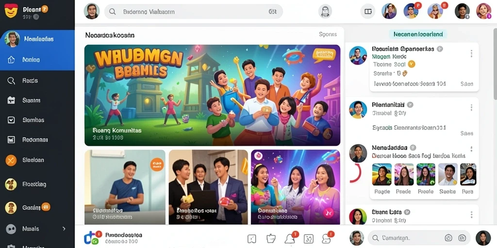 Tampilkan karakter utama dalam aksi penuh semangat.